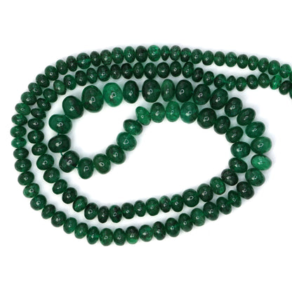 Green Emerald 3.5mm Smooth Rondelles
