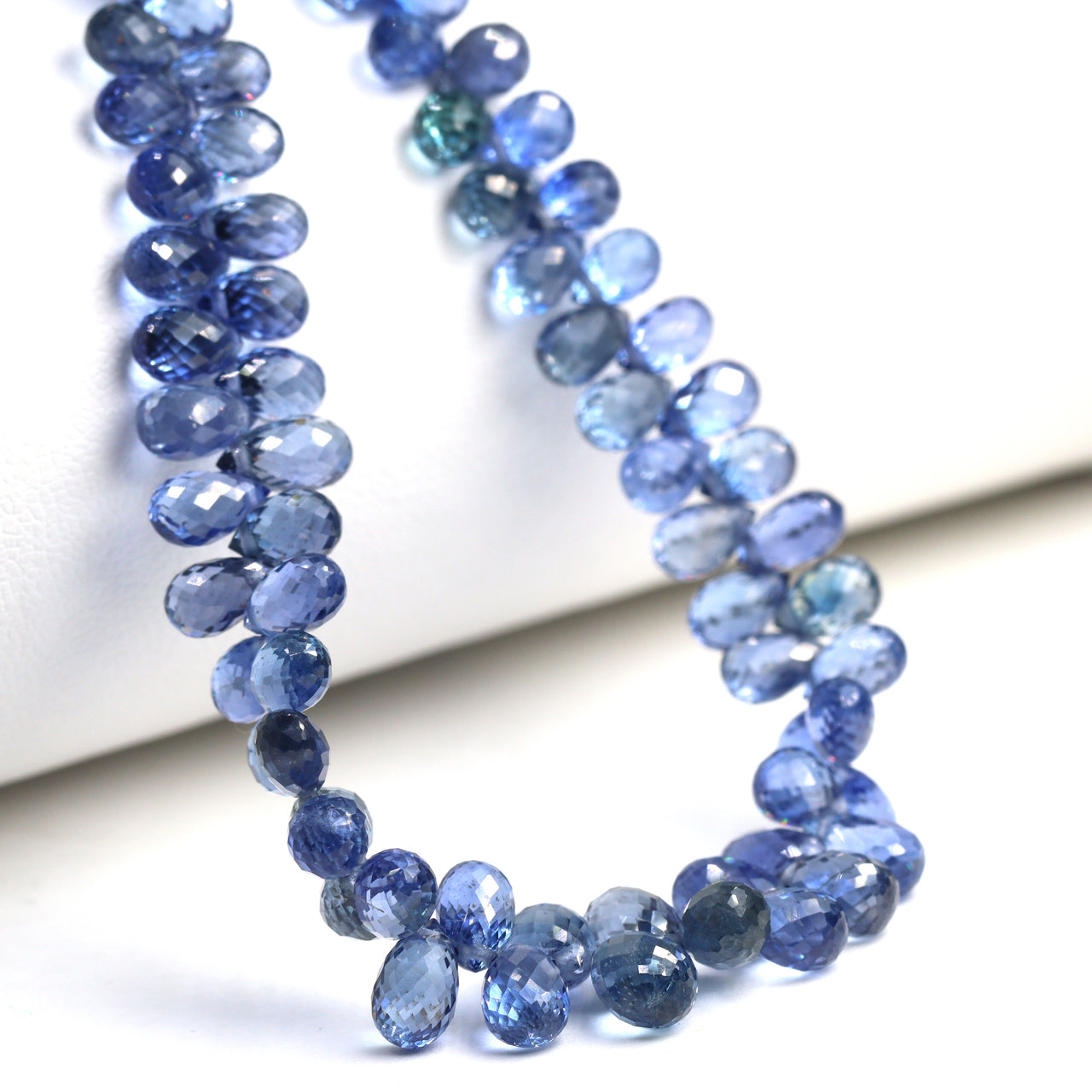 Cornflower Blue Sapphire 5x3mm Faceted Teardrop Briolettes