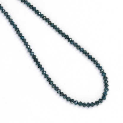 Blue Diamond 2mm Faceted Rondelles