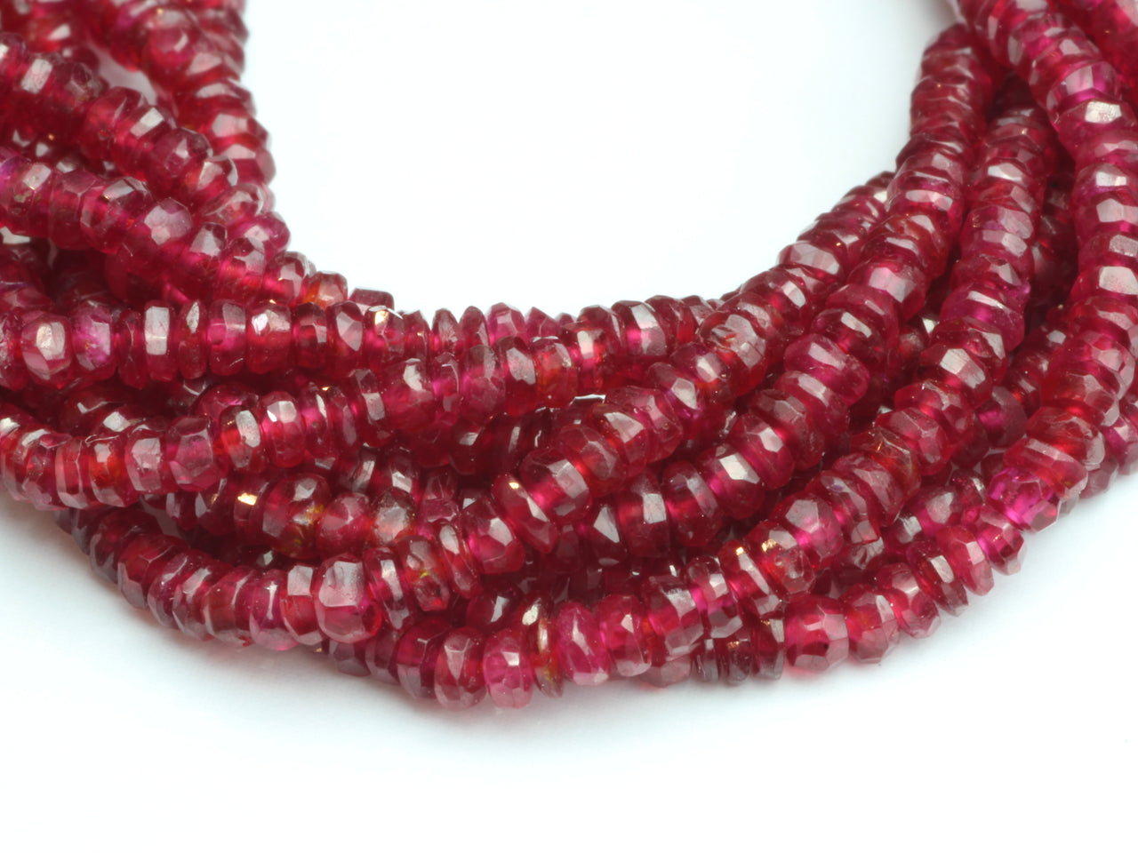 Red Ruby 2mm Faceted Rondelles