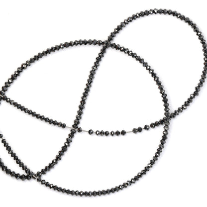Black Diamond 1.9mm Faceted Rondelles