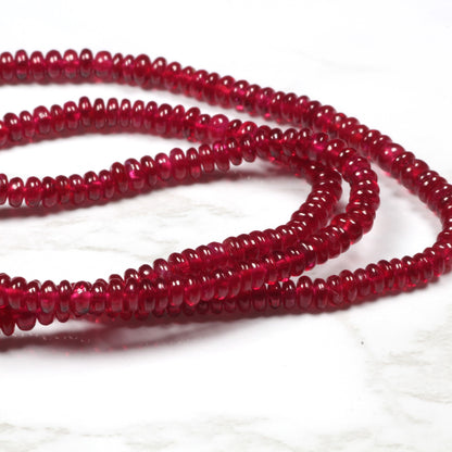 Red Ruby 2.75mm Smooth Rondelles