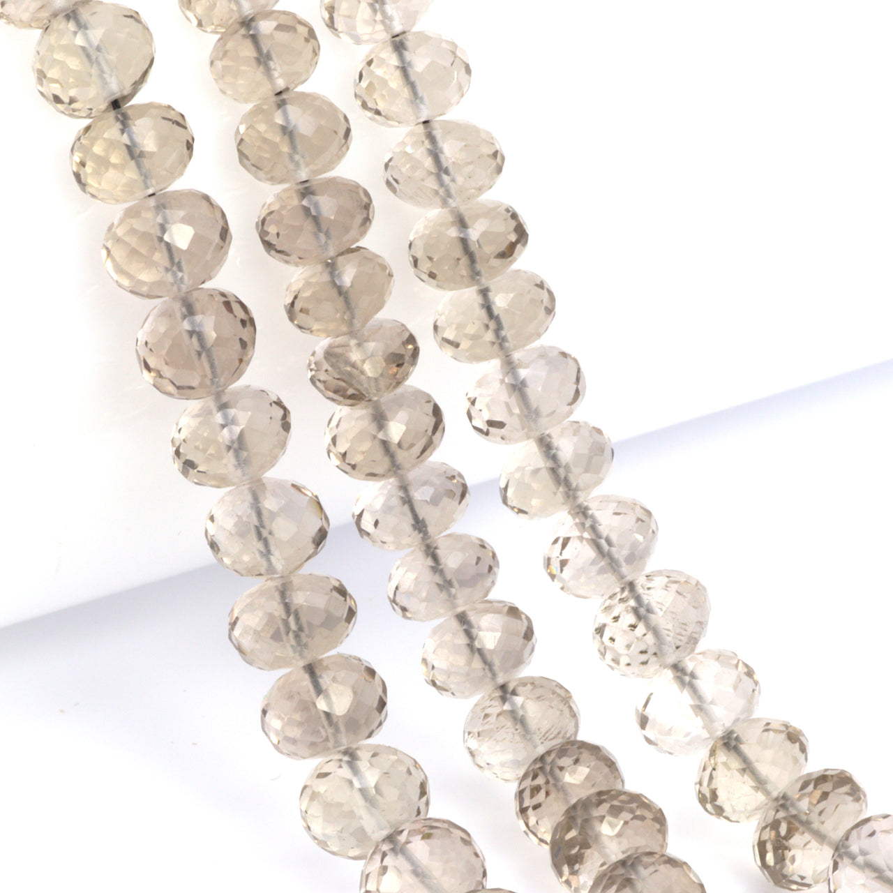 Light Smoky Quartz 7mm Faceted Rondelles