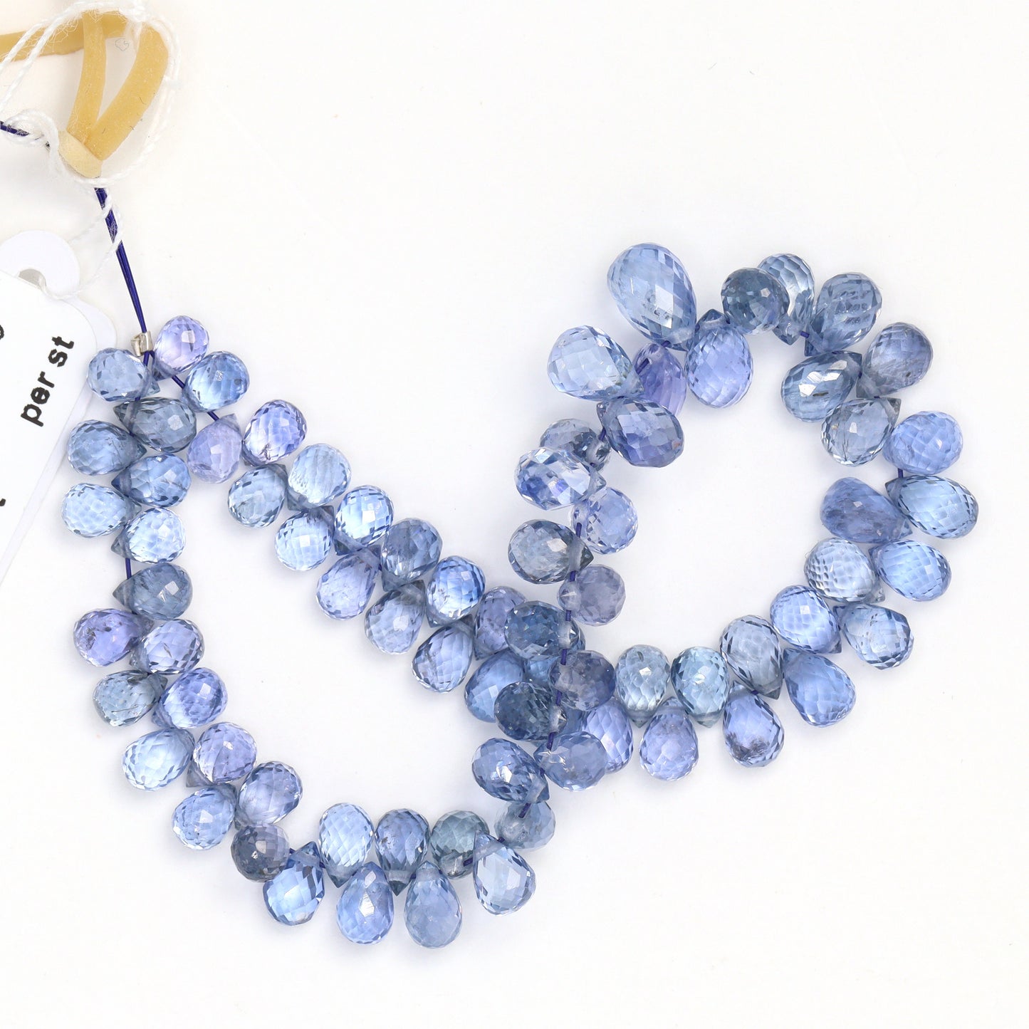 Cornflower Blue Sapphire 5x3mm Faceted Teardrop Briolettes