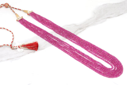 Pink Sapphire 2.5mm Faceted Rondelles