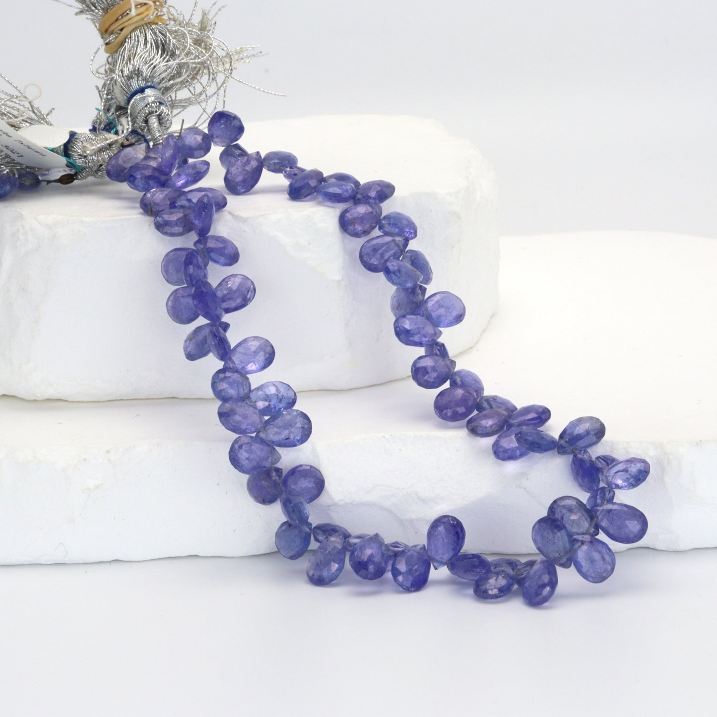 Blue Tanzanite 7x5mm Faceted Pear Shaped Briolettes