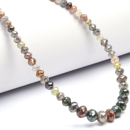 Multi Color Diamond 2.5mm Faceted Rondelles