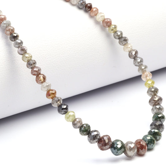 Multi Color Diamond 2.5mm Faceted Rondelles