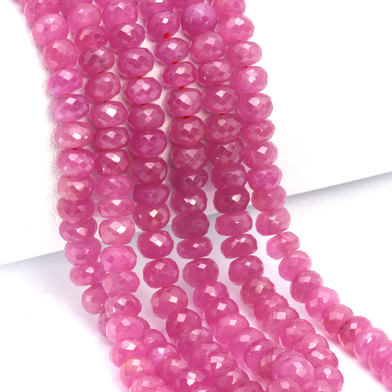 Pink Sapphire 5mm Faceted Rondelles
