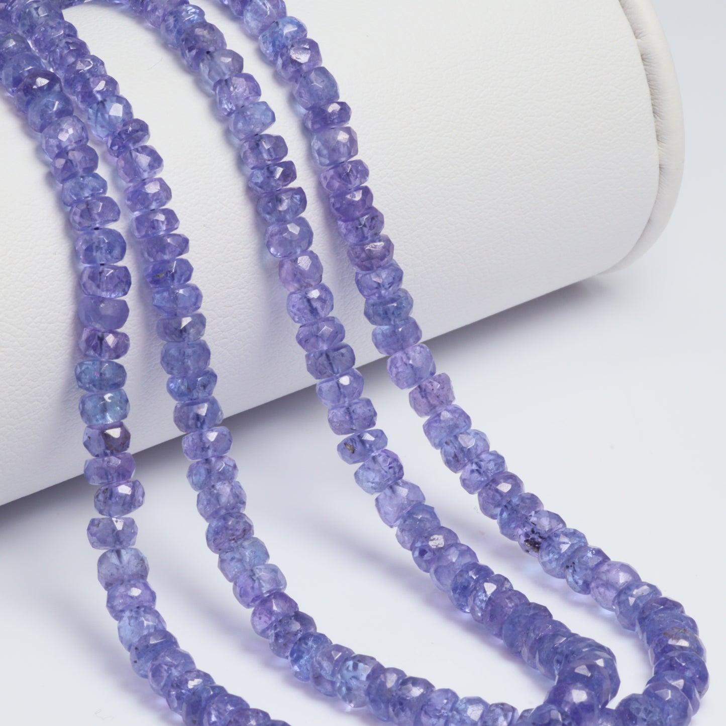 Blue Tanzanite 4mm Faceted Rondelles