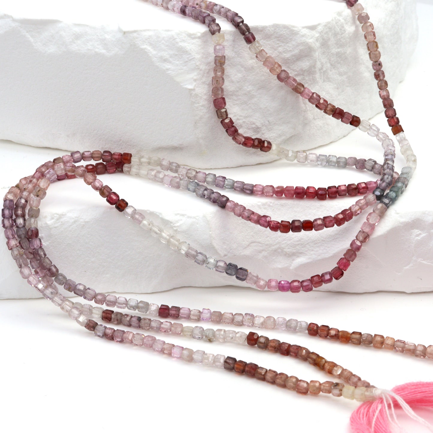 Multi Spinel 2mm Faceted Cubes