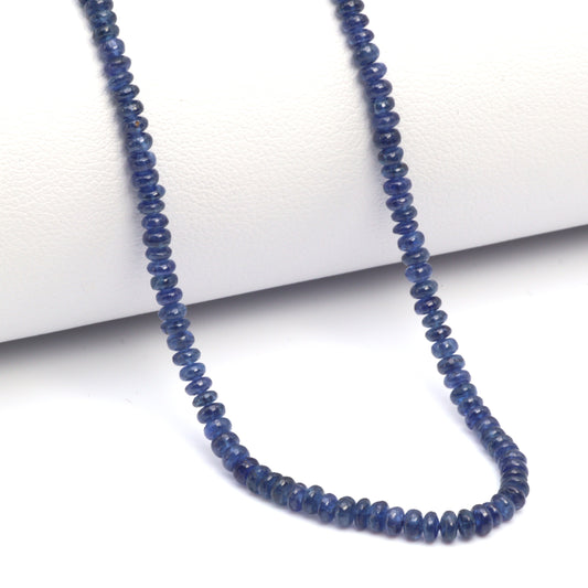 Cornflower Blue Sapphire 2.5mm - 3.0mm Smooth Rondelles Bead Strand