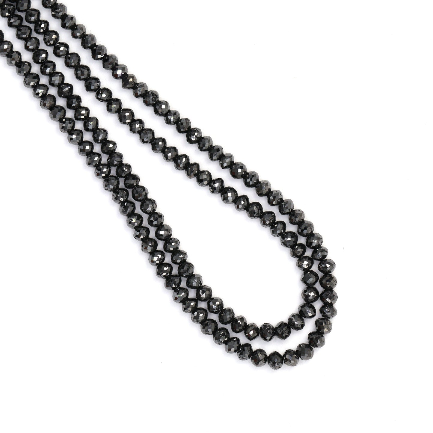 Black Diamond 3mm Faceted Rondelles
