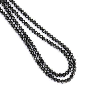 Black Diamond 3mm Faceted Rondelles