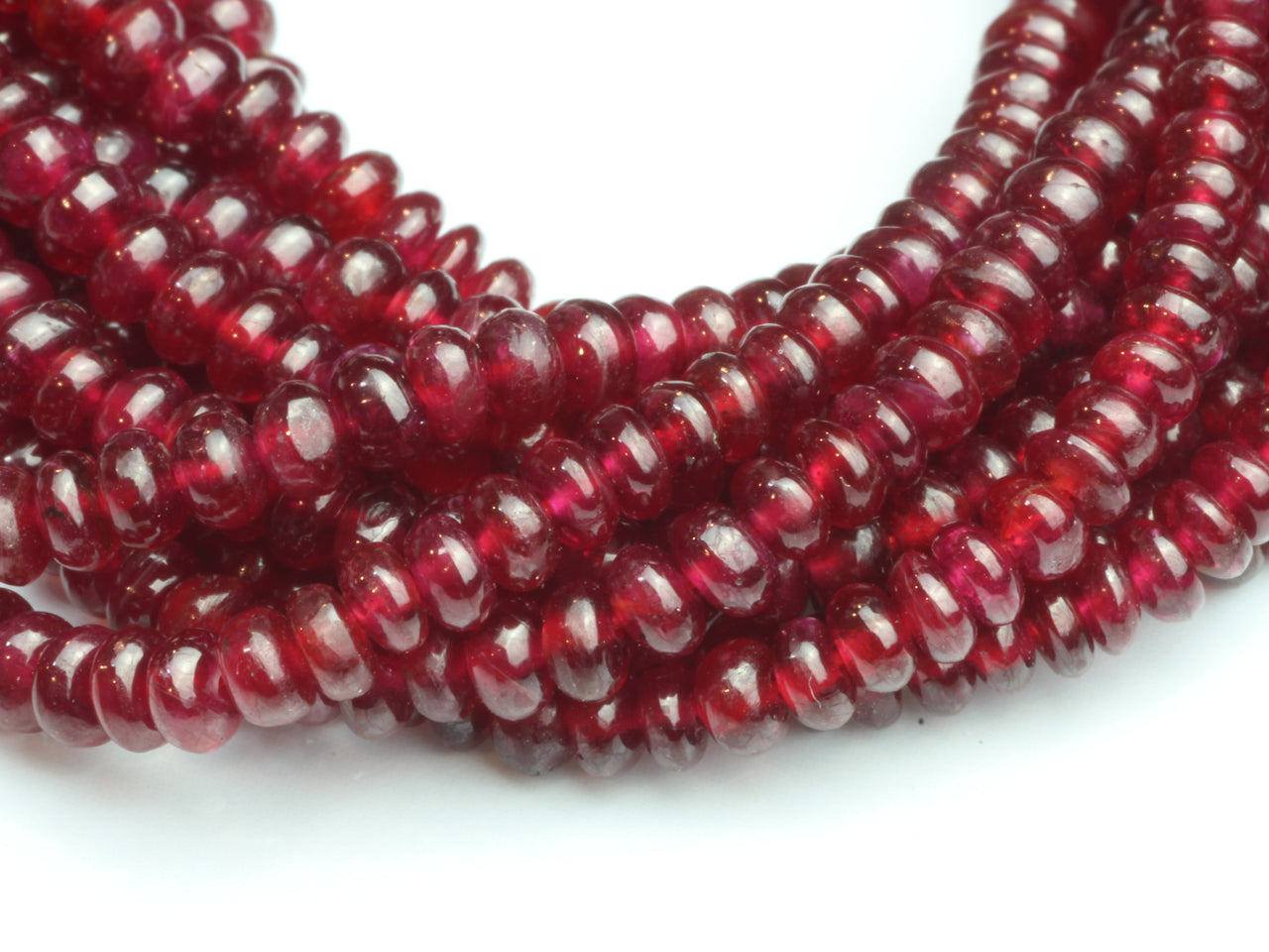 Red Ruby 2.5mm Smooth Rondelles