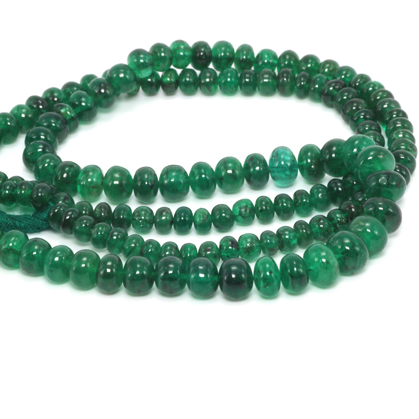 Green Emerald 3.5mm Smooth Rondelles