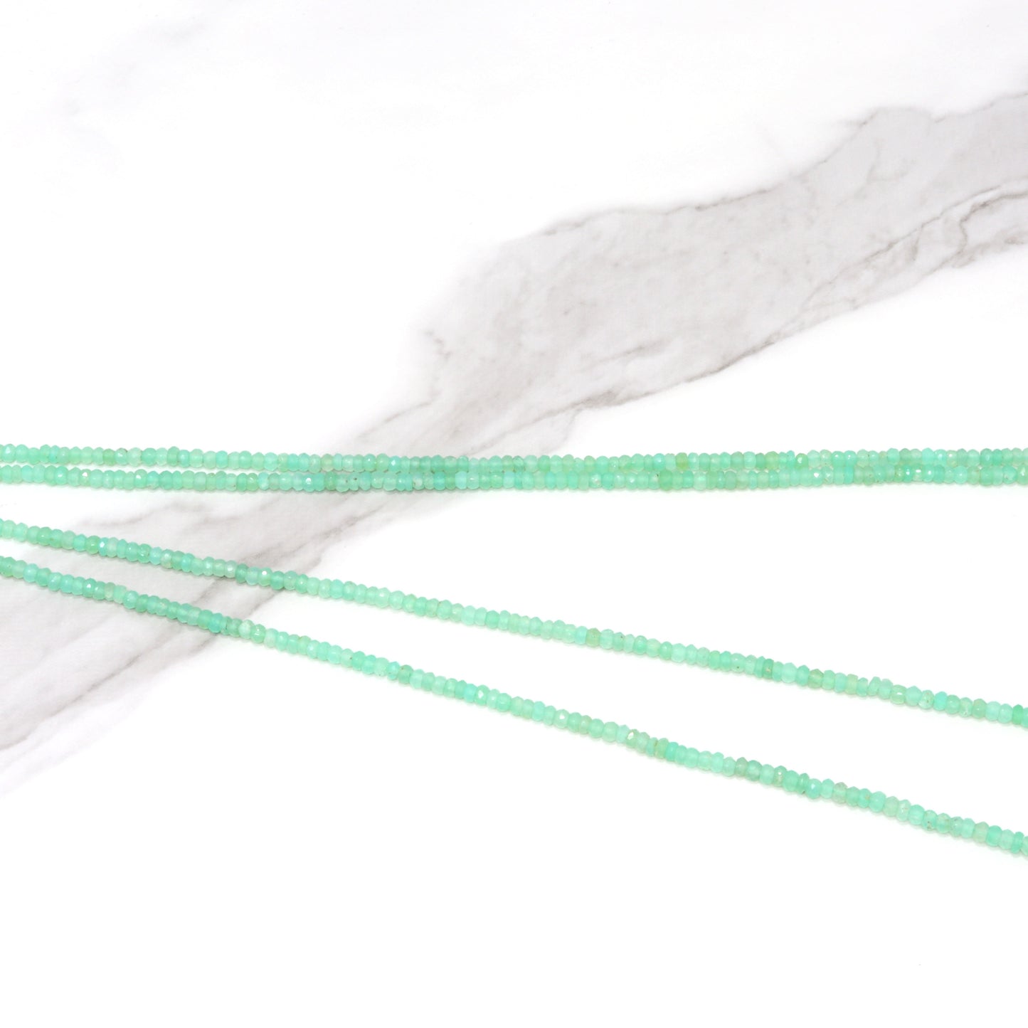 Chrysoprase 3mm Faceted Rondelles