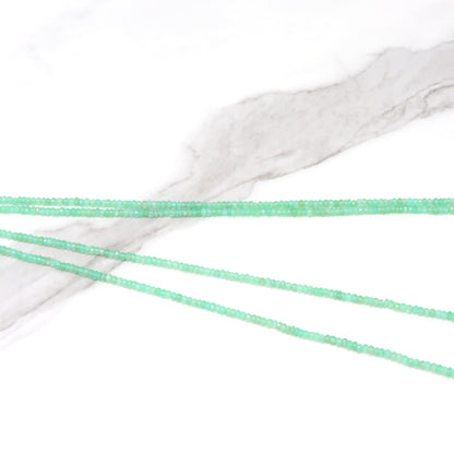 Chrysoprase 3mm Faceted Rondelles