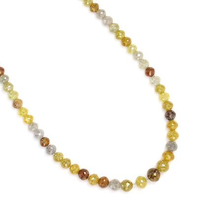 Multi Color Diamond 3.25mm - 4.5mm Hand Faceted Rondelles Bead Strand
