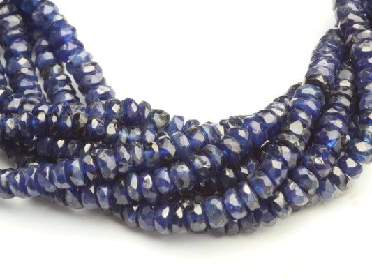 Navy Blue Sapphire 2.5mm Faceted Rondelles