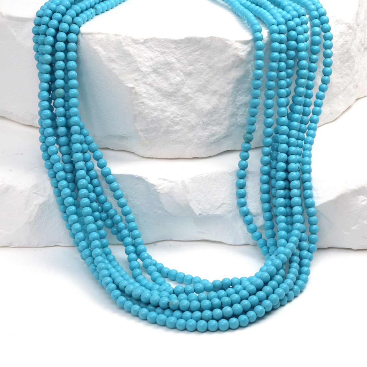 Blue Turquoise (R) 2.5mm Smooth Rounds