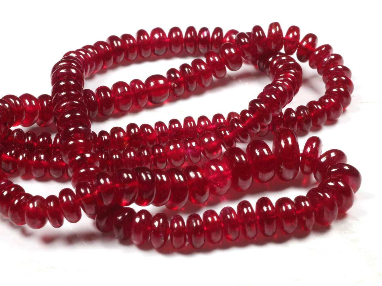 Red Ruby 4mm Smooth Rondelles