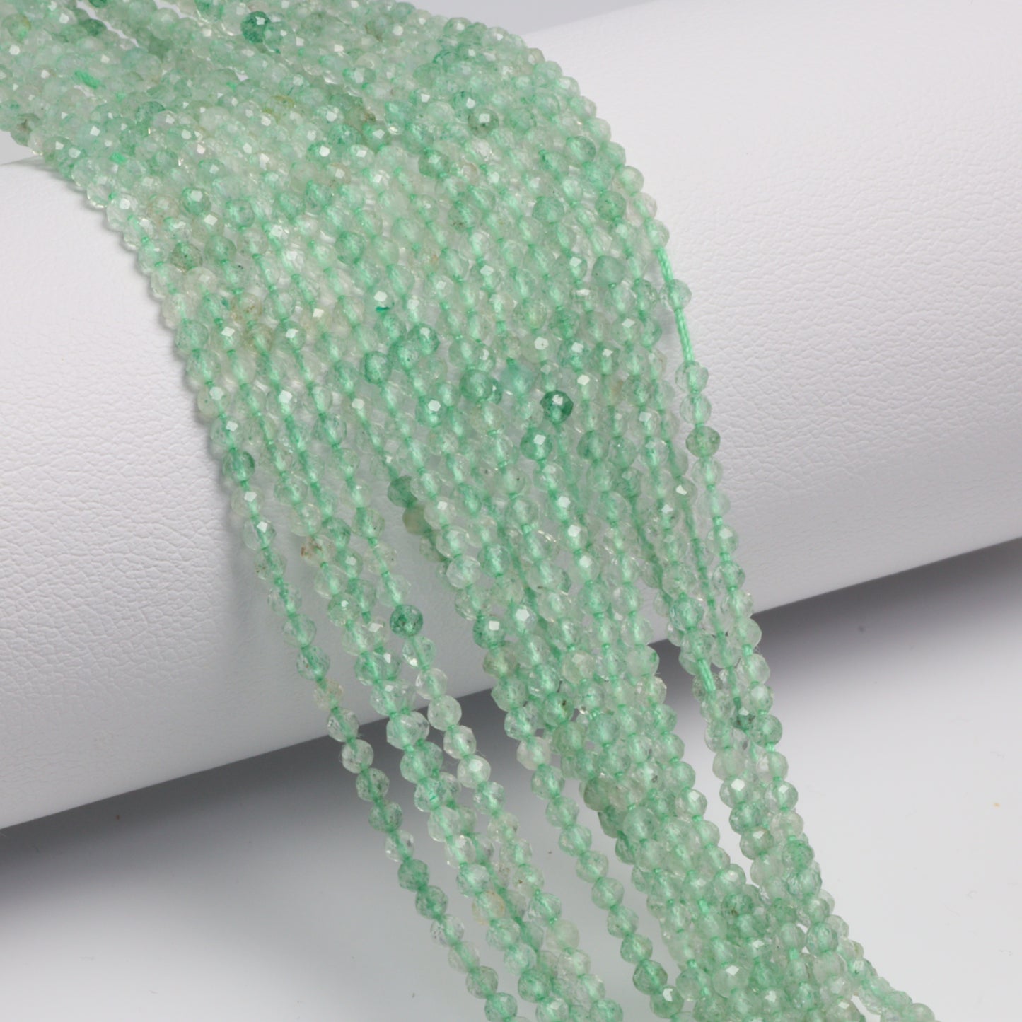 Green Amethyst 2mm Faceted Rounds