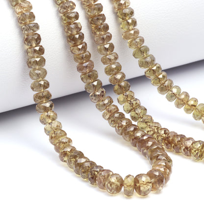 Color Change Garnet 4mm - 6mm Hand Faceted Rondelles Bead Strand