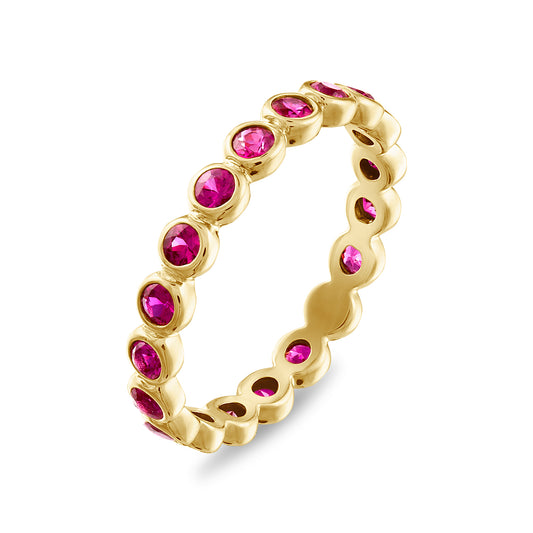Bezel Set Ruby Eternity Band