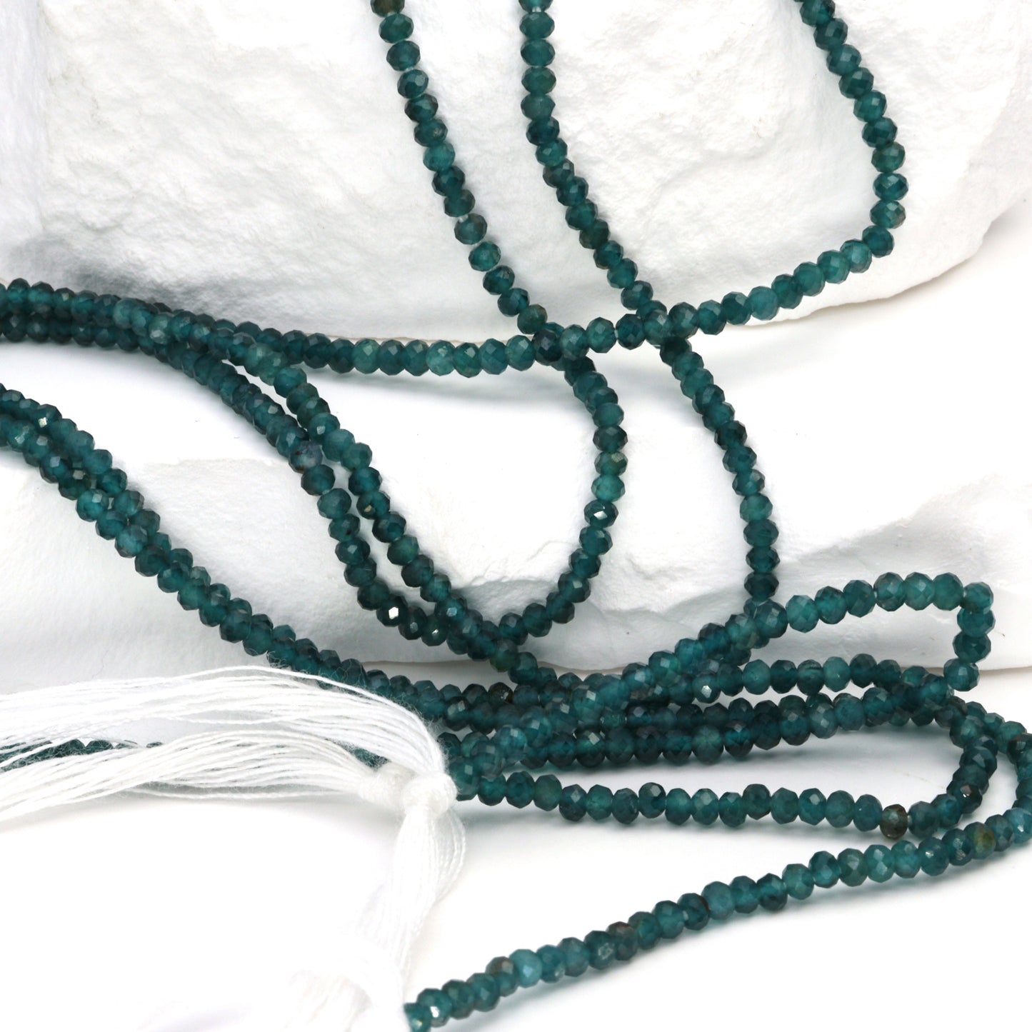 Blue-Green Grandiderite 2.5mm Faceted Rondelles