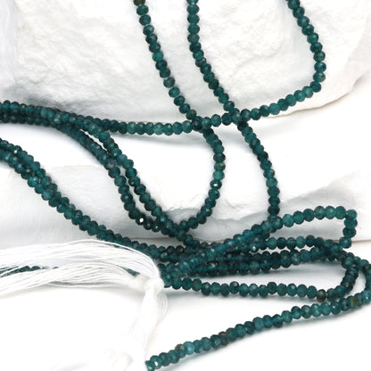 Blue-Green Grandiderite 2.5mm Faceted Rondelles