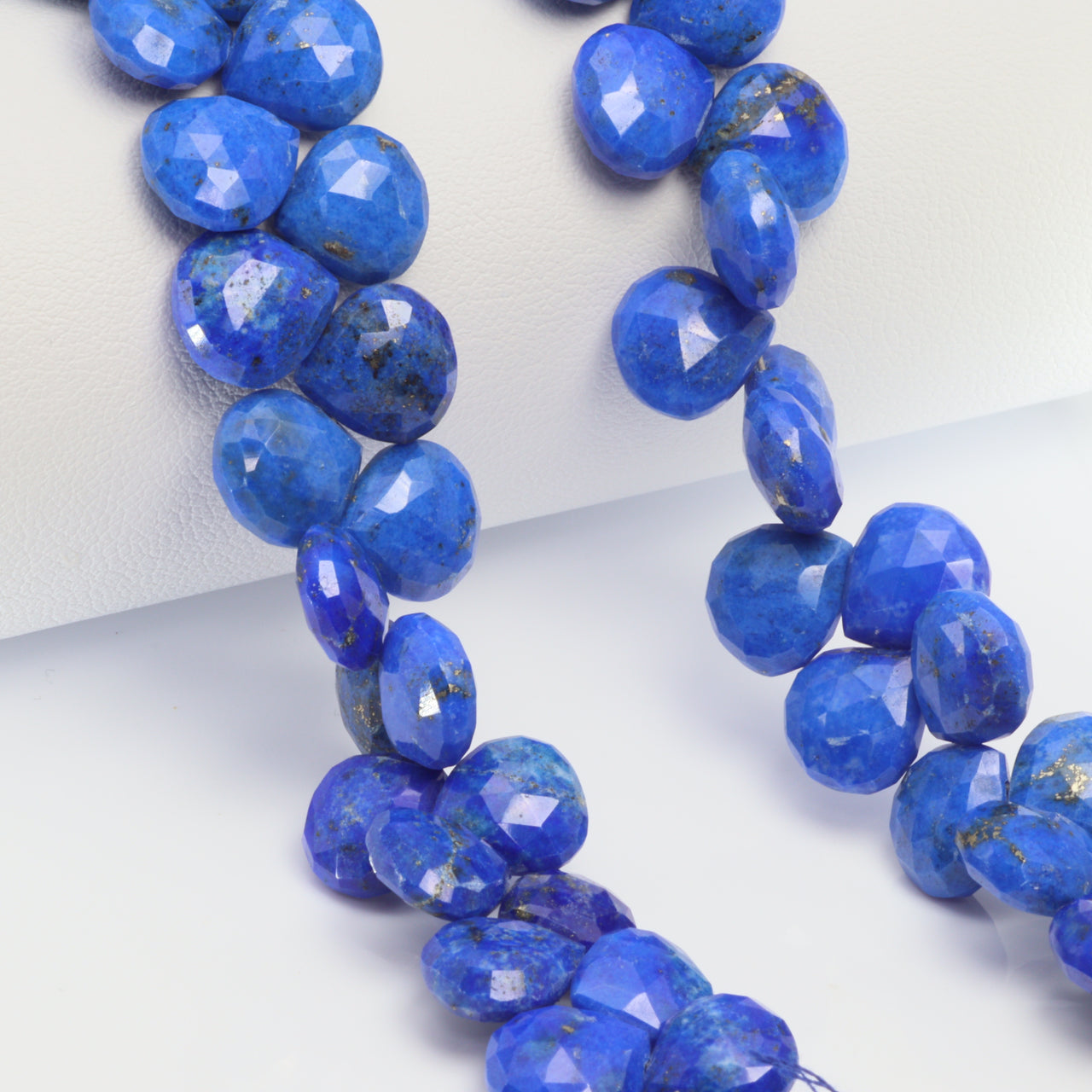 Royal Blue Lapis Lazuli 10mm Faceted Heart Shaped Briolettes
