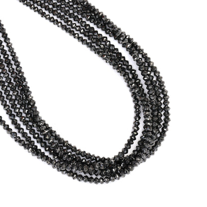 Black Diamond 1.7mm Faceted Rondelles