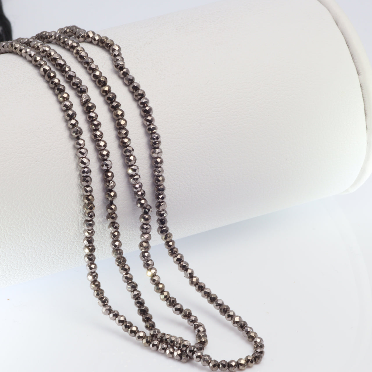 Gunmetal Plated Pyrite 2mm Faceted Rondelles