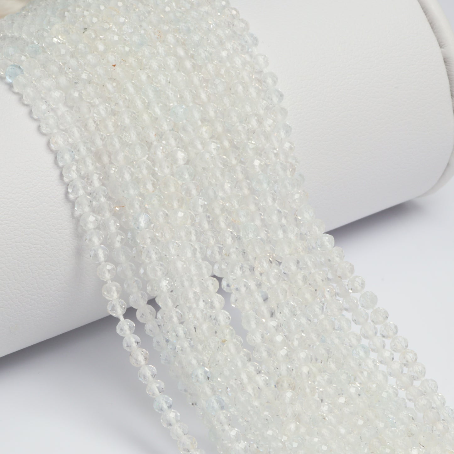 Crystal Quartz 2.5mm Faceted Rondelles