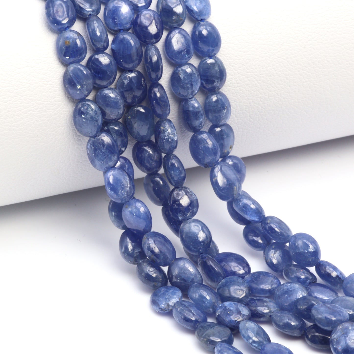 Cornflower Blue Sapphire 5x3mm - 7x5mm Smooth Nuggets Bead Strand