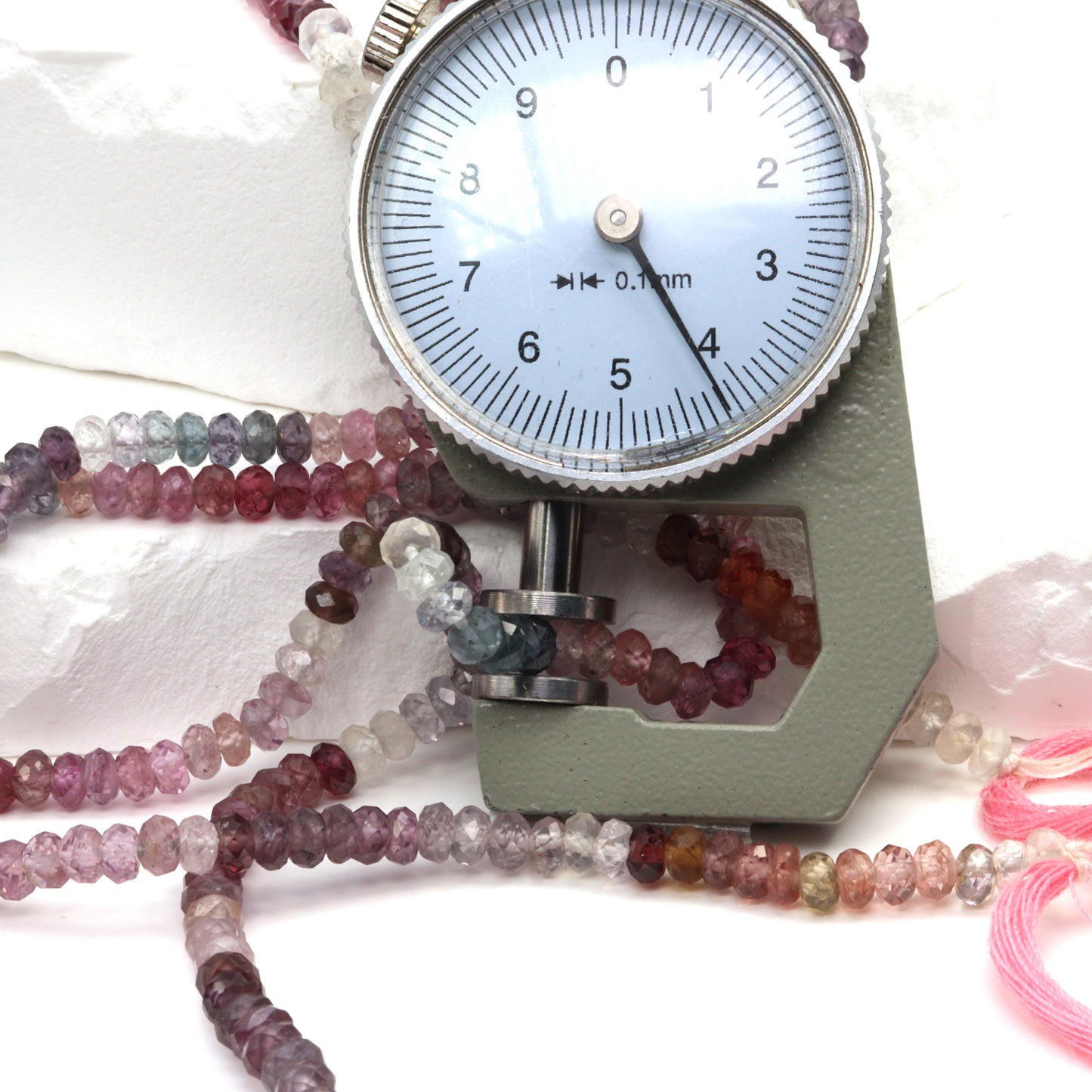 Multi Spinel 4mm Faceted Rondelles Bead Strand