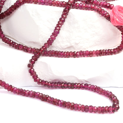 Rhodolite Garnet 4mm Faceted Rondelles
