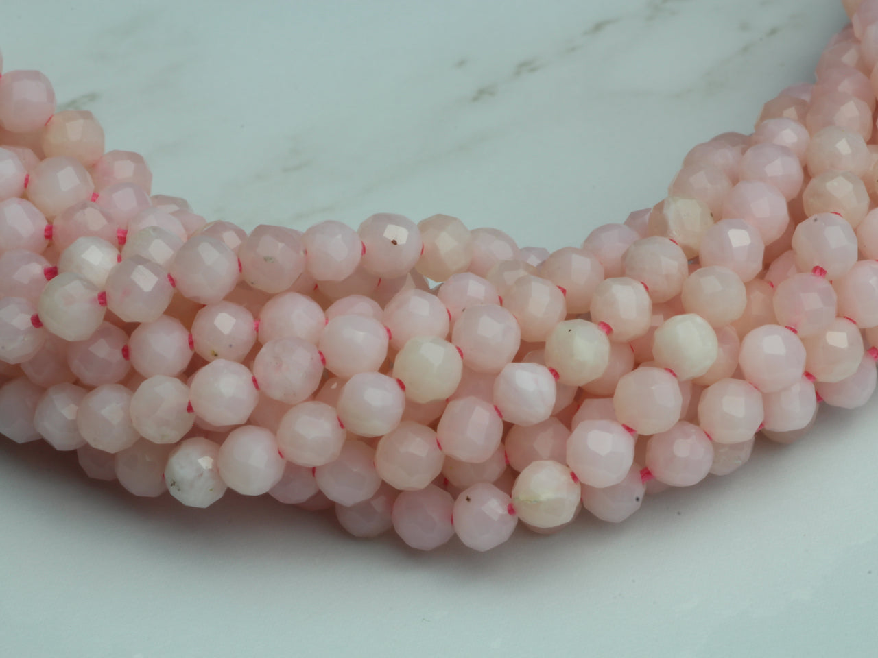 Pink Opal 3.5mm Faceted Rounds