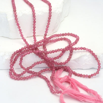Pink Tourmaline 3mm Faceted Rounds