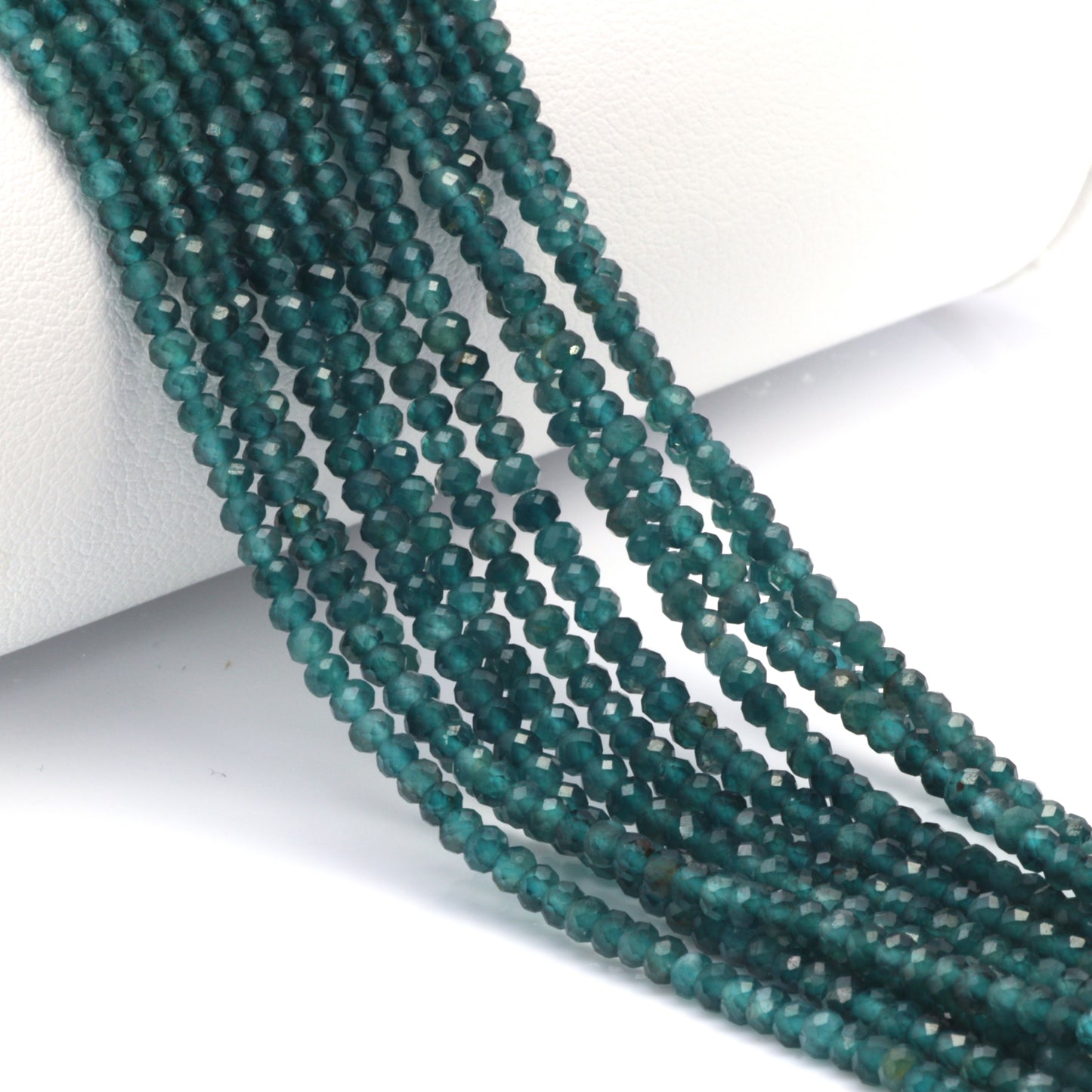 Blue-Green Grandiderite 2.5mm Faceted Rondelles