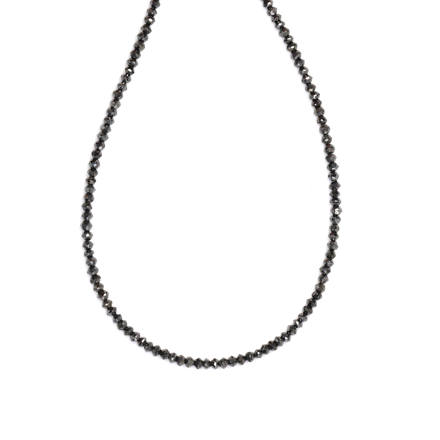 Black Diamond 2mm Faceted Rondelles