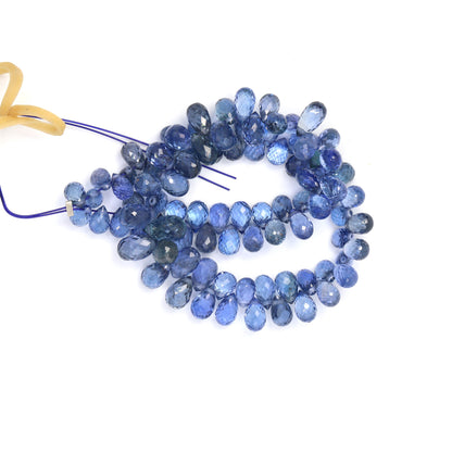 Cornflower Blue Sapphire 5x3mm Faceted Teardrop Briolettes