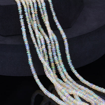 Yellow Ethiopian Opal 3mm Smooth Rondelles