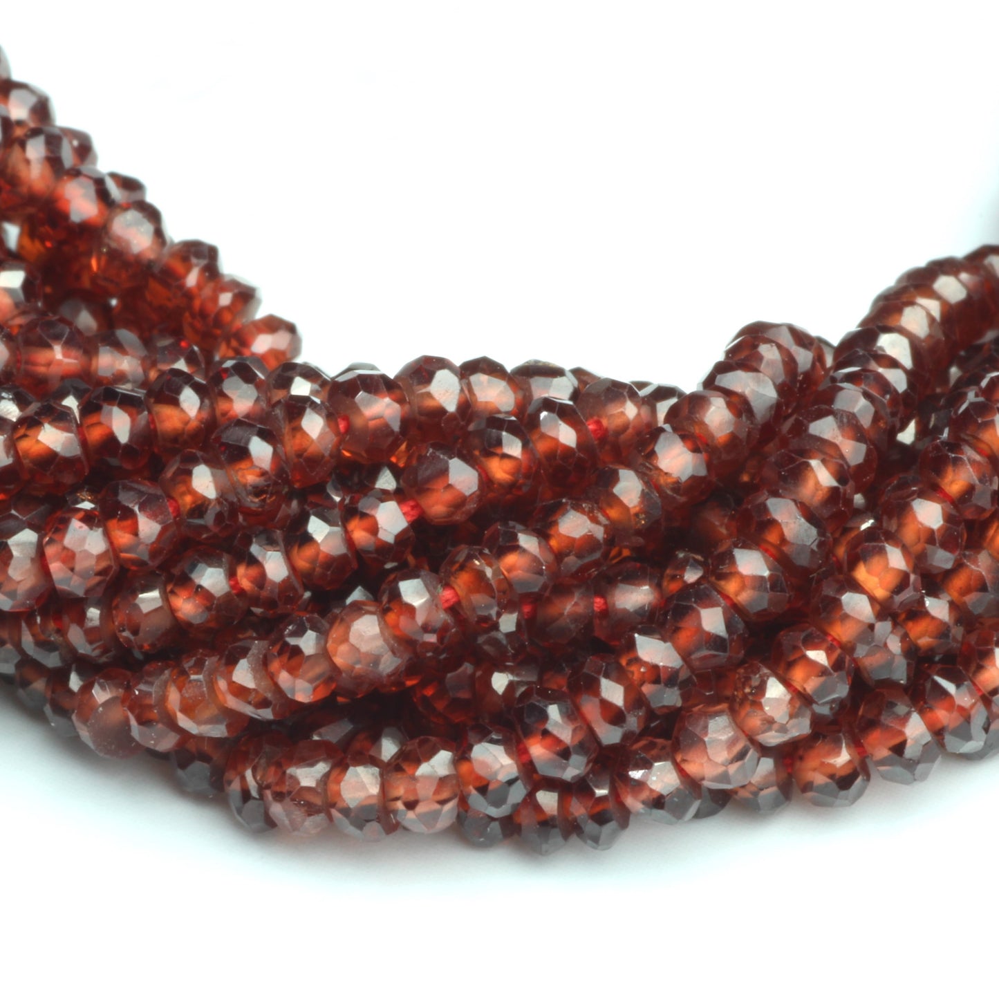 Red Garnet 3mm Faceted Rondelles