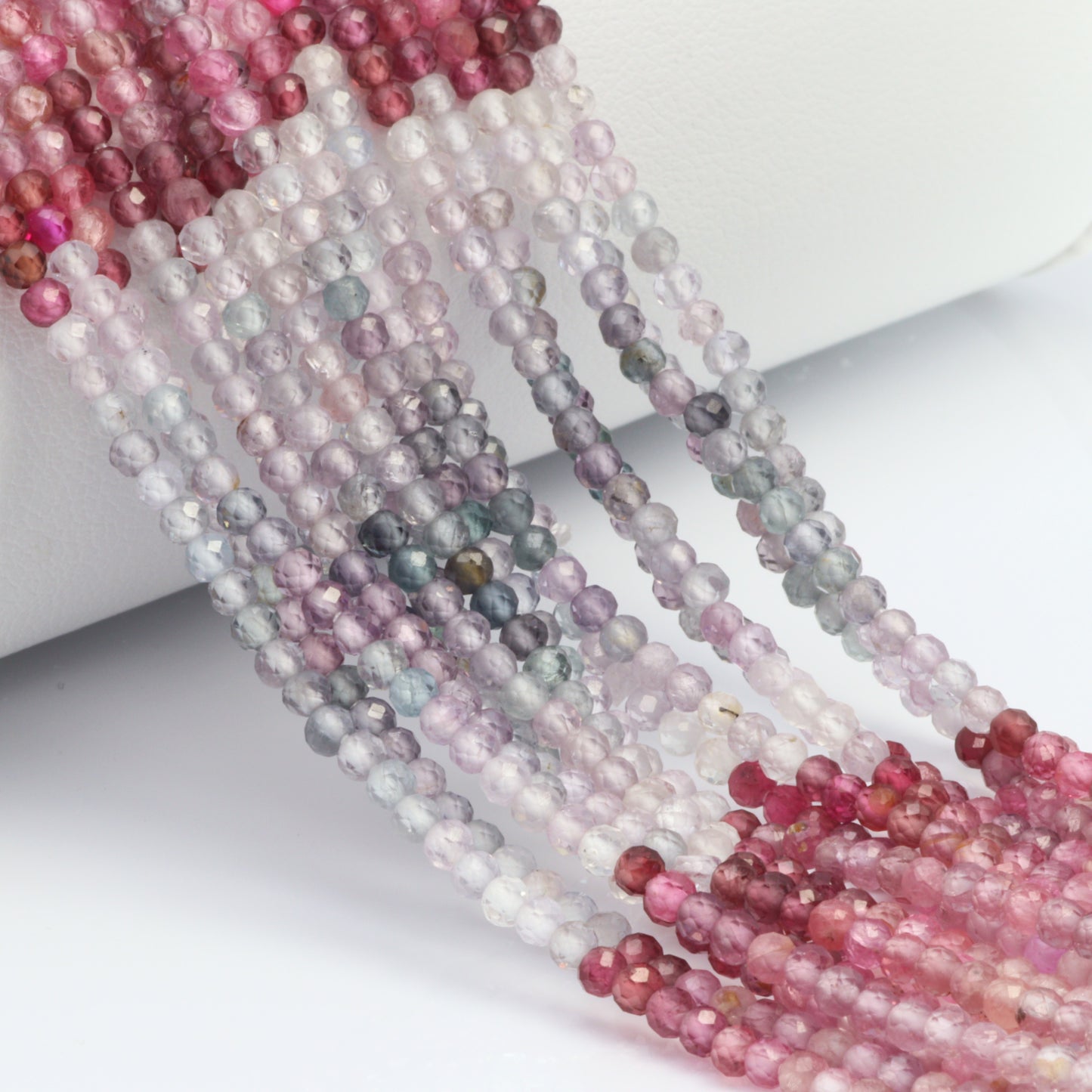 Multi Spinel 2.5mm Faceted Rondelles