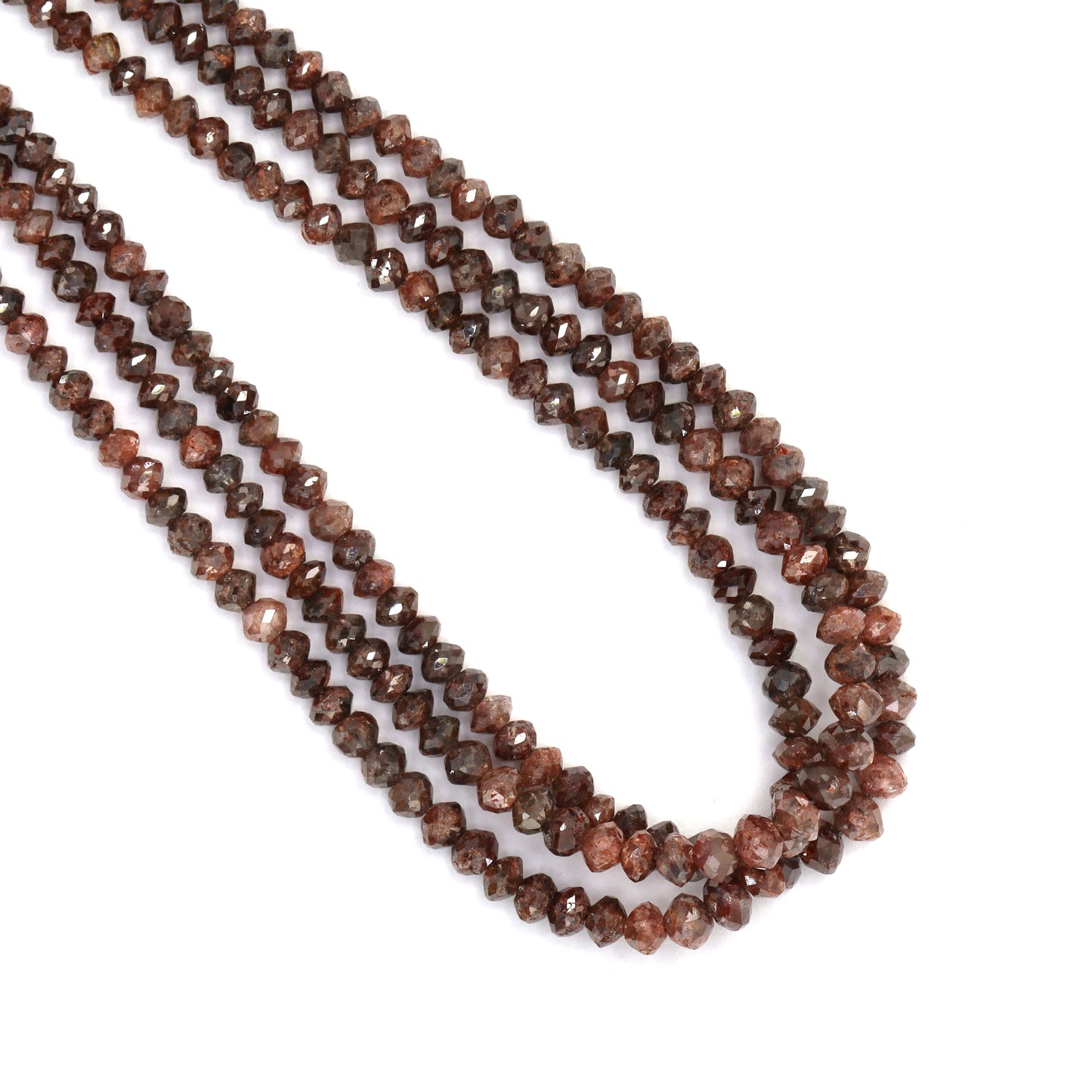 Brown Diamond 2.5mm Faceted Rondelles