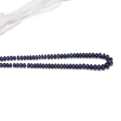 Navy Blue Sapphire 5mm Smooth Rondelles