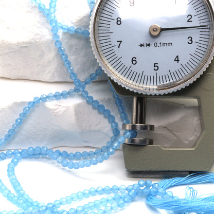 Blue Chalcedony (D) 2.5mm Faceted Rounds