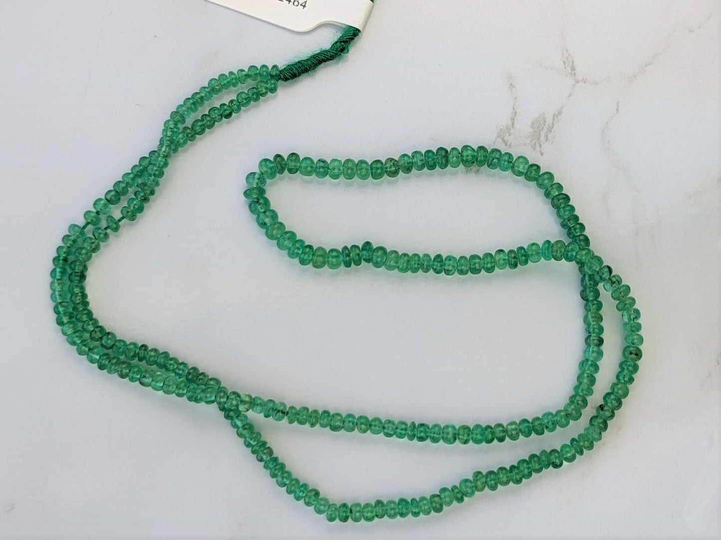 Green Emerald 2.5mm Smooth Rondelles